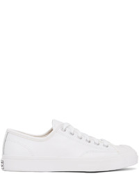 Converse White Leather Jack Purcell Sneakers