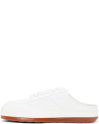 Sunnei White Leather Lace Up Dreamy Sabot Sneakers