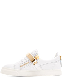 Giuseppe Zanotti White Leather London Low Top Sneakers