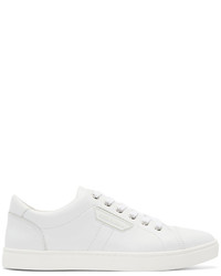 Dolce & Gabbana White Leather London Sneakers