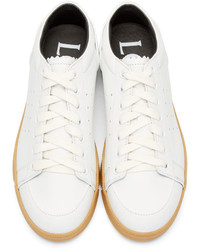 Loewe White Leather Low Top Sneakers