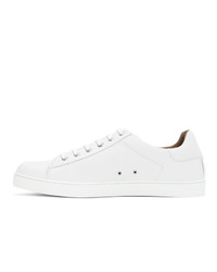 Gianvito Rossi White Leather Low Top Sneakers