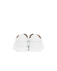 Gianvito Rossi White Leather Low Top Sneakers