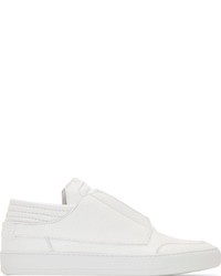 Helmut Lang White Leather Low Top Sneakers