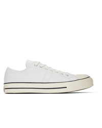 Converse White Leather Lucky Star Low Top Sneakers