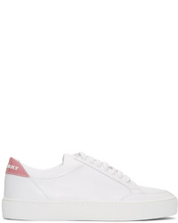 Burberry White Leather Salmond Sneakers