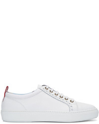 Moncler Gamme Bleu White Leather Sneakers