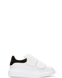 Alexander McQueen White Leather Velcro Sneakers