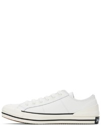 Palm Angels White Leather Vulcanized Low Sneakers