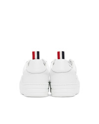 Thom Browne White Low Top Basketball Sneakers