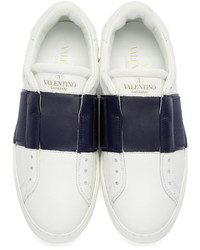 Valentino White Navy Open Sneakers