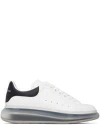Alexander McQueen White Navy Oversized Sneakers