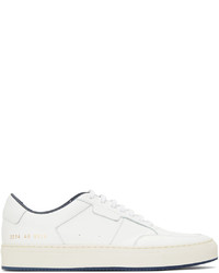 Common Projects White Navy Tennis Low Sneakers