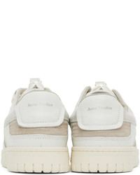 Acne Studios White Off White Leather Low Top Sneakers