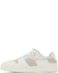 Acne Studios White Off White Leather Low Top Sneakers