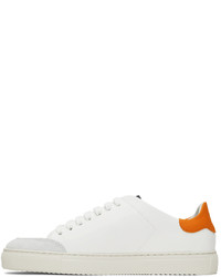 Axel Arigato White Orange Clean 90 Triple Sneakers