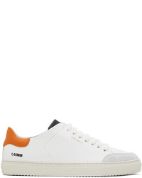 Axel Arigato White Orange Triple Clean 90 Sneakers
