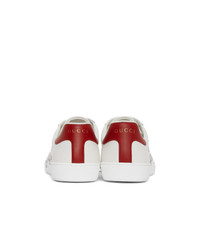 Gucci White Orgasmique New Ace Sneakers