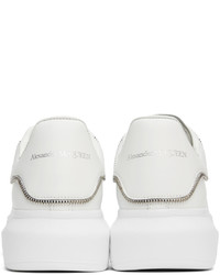 Alexander McQueen White Oversized Larry Zip Sneakers