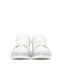Alexander McQueen White Oversized Transparent Sole Sneakers