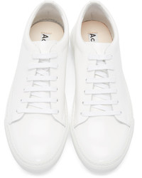 Acne Studios White Patent Leather Adrian Sneakers