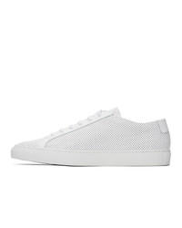 Common Projects White Perforated Achilles Low Sneakers