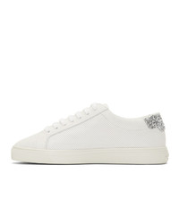 Saint Laurent White Perforated Andy Sneakers