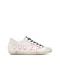 Golden Goose Deluxe Brand White Perforated Leather Sneakers