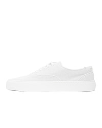 Saint Laurent White Perforated Venice Sneakers