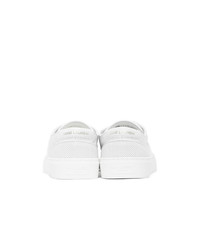 Saint Laurent White Perforated Venice Sneakers
