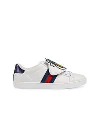 Gucci White Pineapple Patch Ace Sneakers
