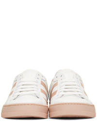 Off-White White Pink Diagonals Sneakers