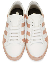 Off-White White Pink Diagonals Sneakers