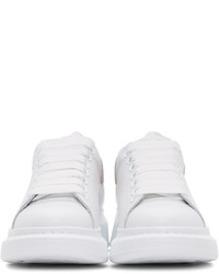 Alexander McQueen White Pink Leather Sneakers