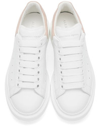Alexander McQueen White Pink Low Top Sneakers