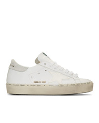 Golden Goose White Pony Hair Hi Star Sneakers