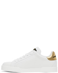 Dolce & Gabbana White Portofino Crown Sneakers