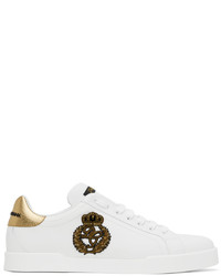 Dolce & Gabbana White Portofino Crown Sneakers