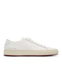 Common Projects White Premium Achilles Low Sneakers