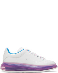 Alexander McQueen White Purple Clear Sole Oversized Sneakers