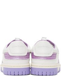 Acne Studios White Purple Low Top Sneakers