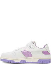 Acne Studios White Purple Low Top Sneakers