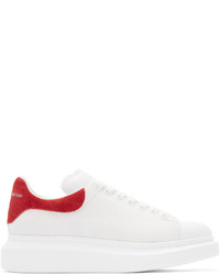 Alexander McQueen White Red Mesh Sneakers