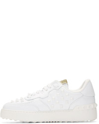 Valentino White Rock B Low Top Sneakers