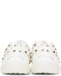 Valentino White Rockstud Sneakers
