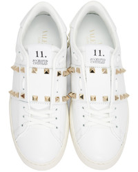 Valentino White Rockstud Untitled Sneakers