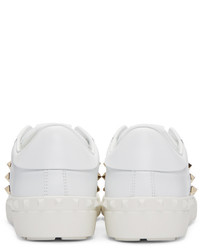 Valentino White Rockstud Untitlted 11 Sneakers