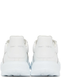 Alexander McQueen White Silver New Court Sneakers