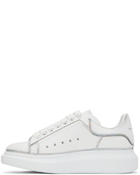 Alexander McQueen White Silver Oversized Sneakers