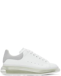 Alexander McQueen White Silver Oversized Sneakers